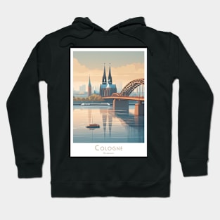 Vintage Retro Serene Cologne Riverside View Hoodie